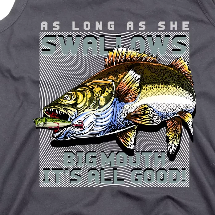 Funny Big Mouth Bass Swallows Tank Top