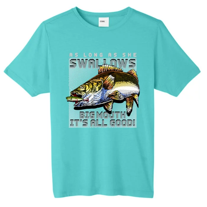 Funny Big Mouth Bass Swallows ChromaSoft Performance T-Shirt