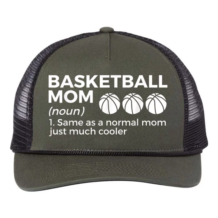 Funny Basketball Mom Definition Retro Rope Trucker Hat Cap