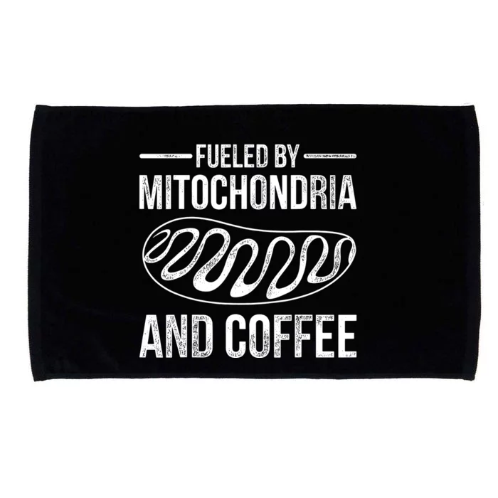 Fueled By Mitochondria And Coffee Biology Microfiber Hand Towel