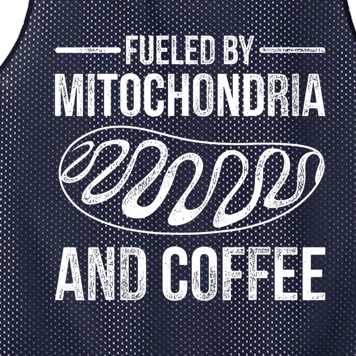 Fueled By Mitochondria And Coffee Biology Mesh Reversible Basketball Jersey Tank