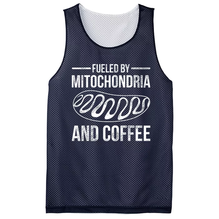 Fueled By Mitochondria And Coffee Biology Mesh Reversible Basketball Jersey Tank