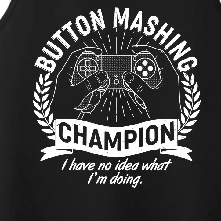 Funny Button Mashing Champion Video Gamer Performance Tank