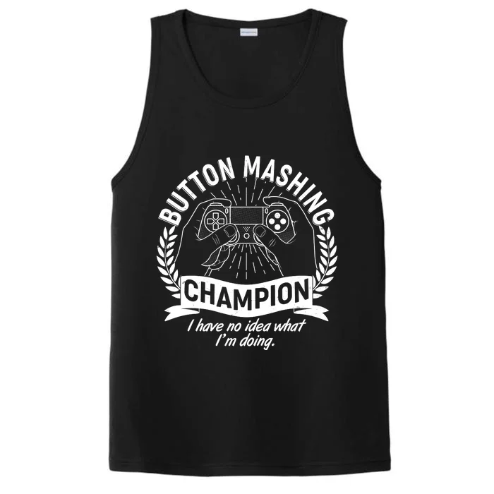 Funny Button Mashing Champion Video Gamer Performance Tank