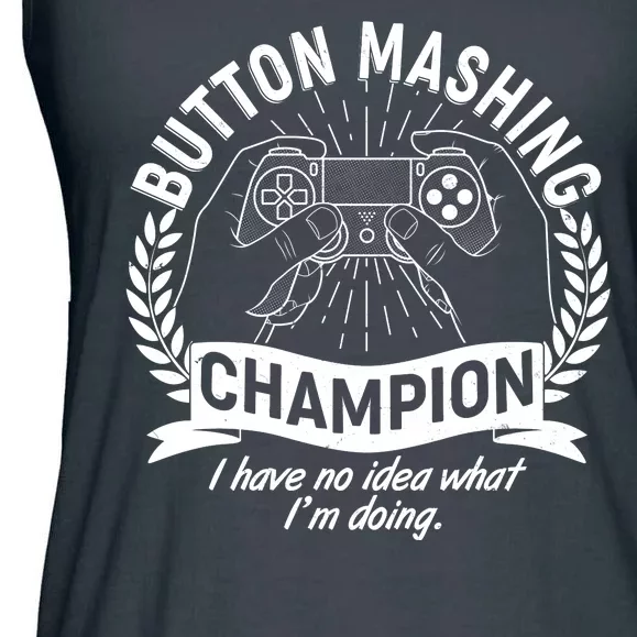 Funny Button Mashing Champion Video Gamer Ladies Essential Flowy Tank