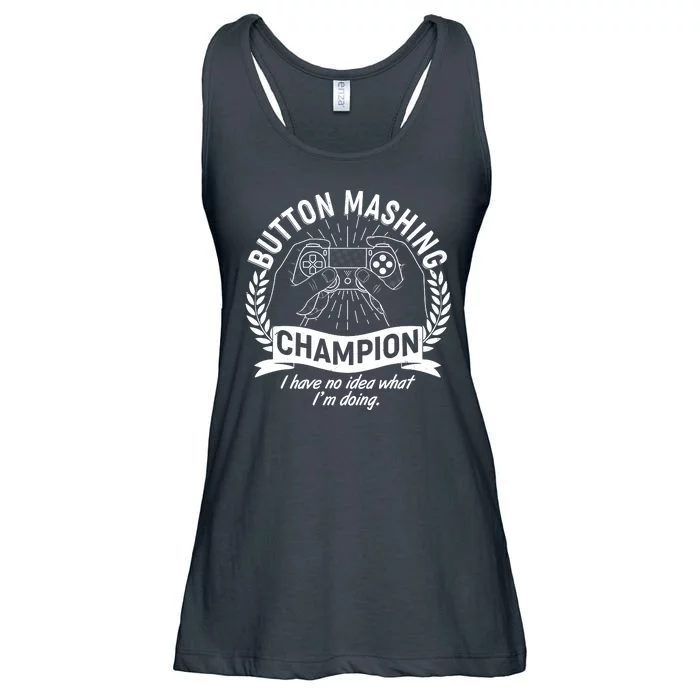 Funny Button Mashing Champion Video Gamer Ladies Essential Flowy Tank