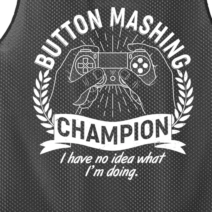 Funny Button Mashing Champion Video Gamer Mesh Reversible Basketball Jersey Tank