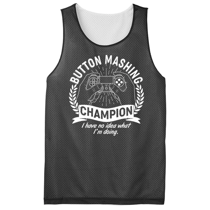 Funny Button Mashing Champion Video Gamer Mesh Reversible Basketball Jersey Tank