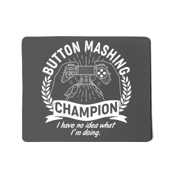 Funny Button Mashing Champion Video Gamer Mousepad