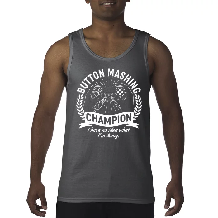 Funny Button Mashing Champion Video Gamer Tank Top