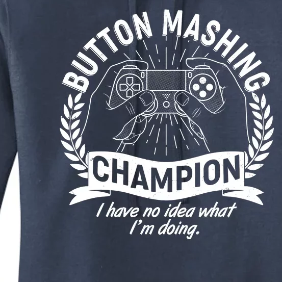 Funny Button Mashing Champion Video Gamer Women's Pullover Hoodie