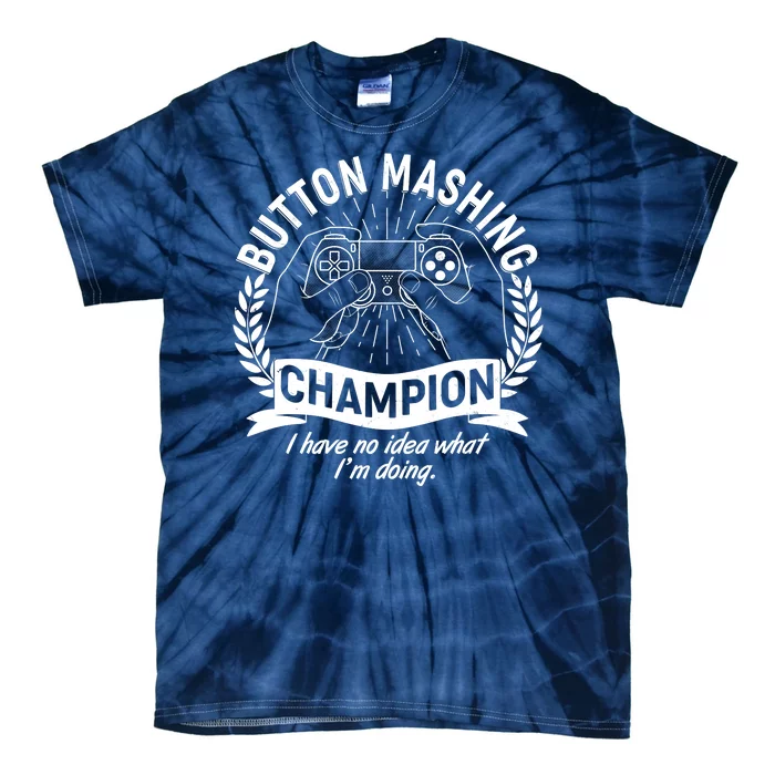 Funny Button Mashing Champion Video Gamer Tie-Dye T-Shirt