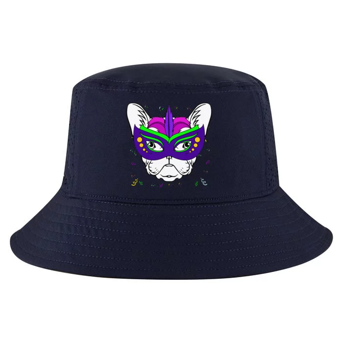 French Bulldog Mardi Gras Cute Dog Puppy Masquerade Party Cool Comfort Performance Bucket Hat