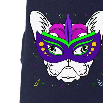 French Bulldog Mardi Gras Cute Dog Puppy Masquerade Party Doggie 3-End Fleece Hoodie