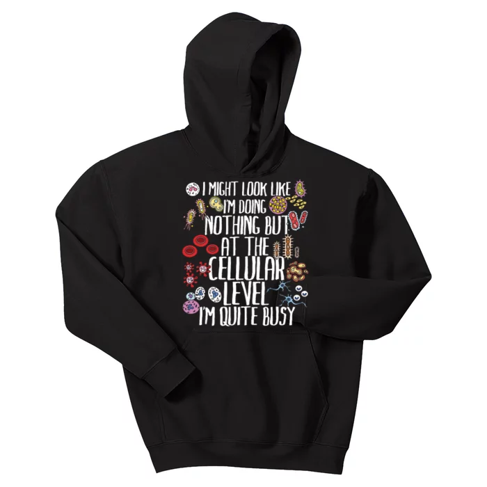 Funny Biology Microbiology Teacher Cellular Botany Molecule Kids Hoodie