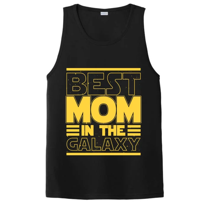 Funny Best Mom In The Galaxy SciFi Fan Performance Tank