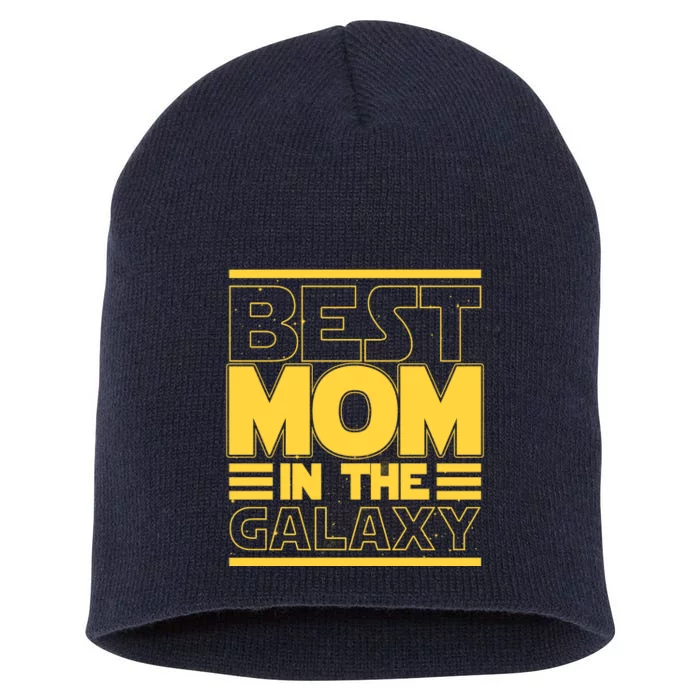 Funny Best Mom In The Galaxy SciFi Fan Short Acrylic Beanie