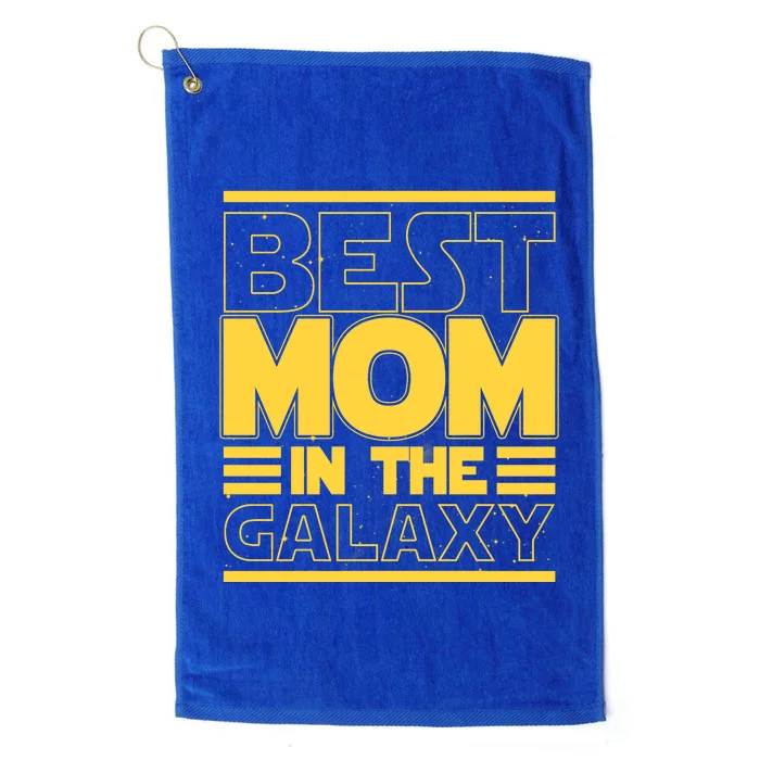 Funny Best Mom In The Galaxy SciFi Fan Platinum Collection Golf Towel