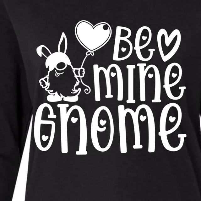 Funny Be Mine Gnome Valentine’s Day Graphic Meaningful Gift Womens Cotton Relaxed Long Sleeve T-Shirt