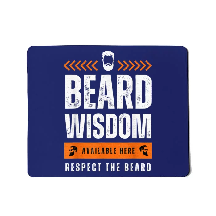 Funny Beard Man Gift Tee Beard Wisdom Available Here Mousepad