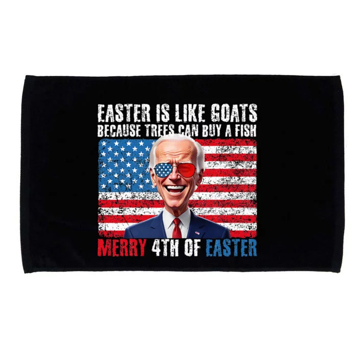 Funny Biden Merry 4th Of Easter Sarcastic Design Microfiber Hand Towel