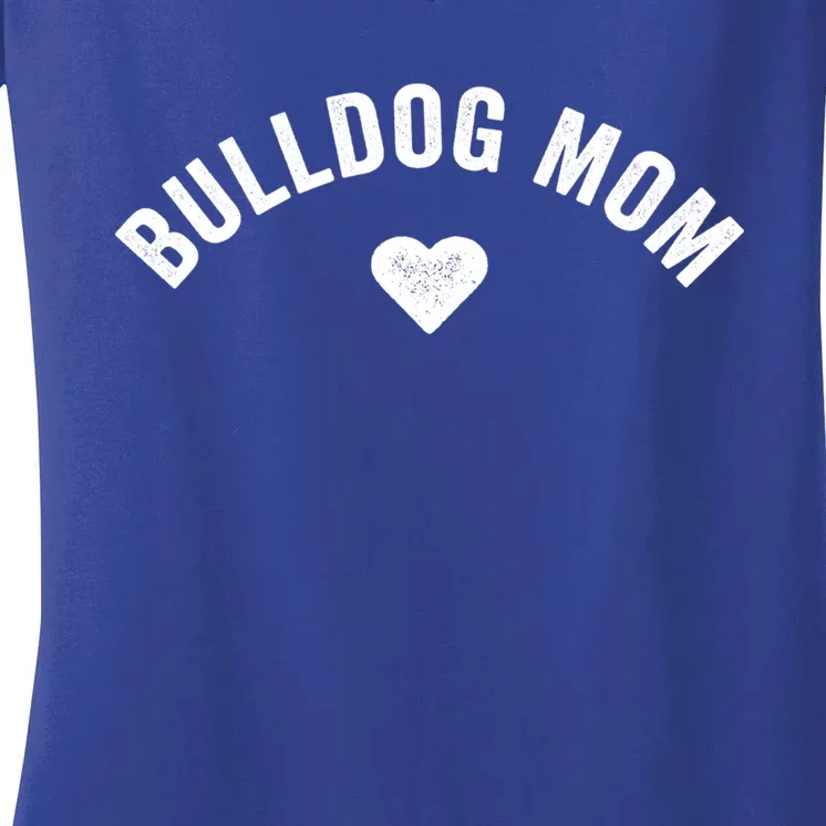 French Bulldog Mama English Bull Dog Mom Love Fur Momma Gift Women's V-Neck T-Shirt