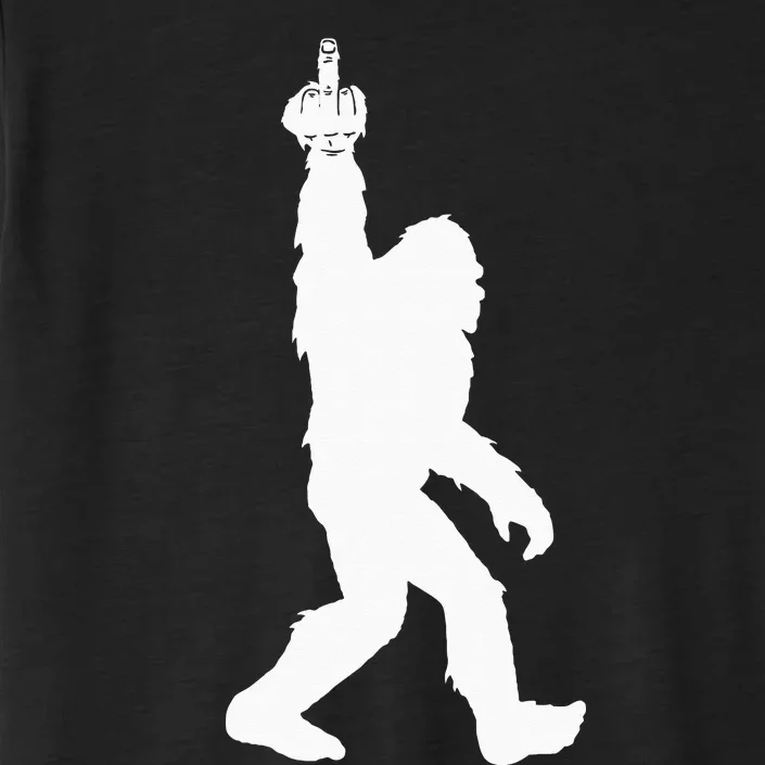 Funny Bigfoot Middle Finger For Squatch Believers ChromaSoft Performance T-Shirt