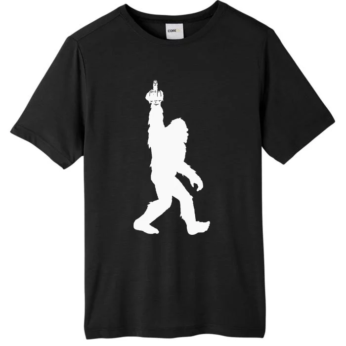 Funny Bigfoot Middle Finger For Squatch Believers ChromaSoft Performance T-Shirt