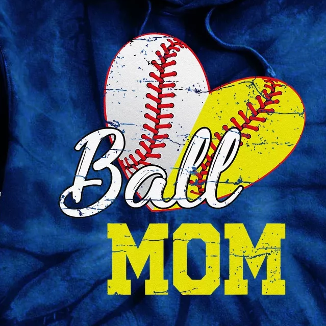 Funny Ball Mom Softball Baseball Gifts For Women Mothers Day Tie Dye Hoodie