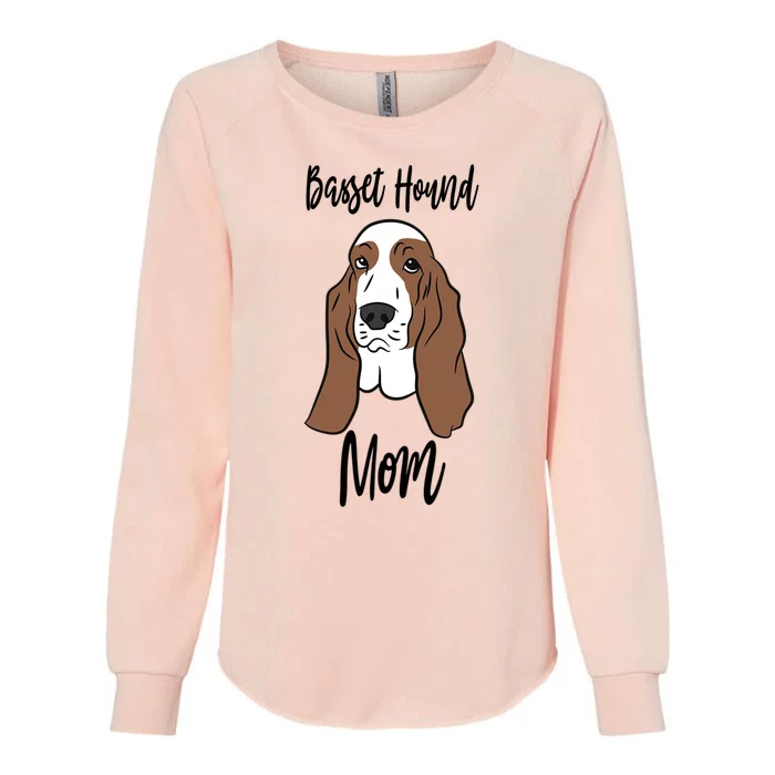 Funny Basset Mom Gift Womens California Wash Sweatshirt