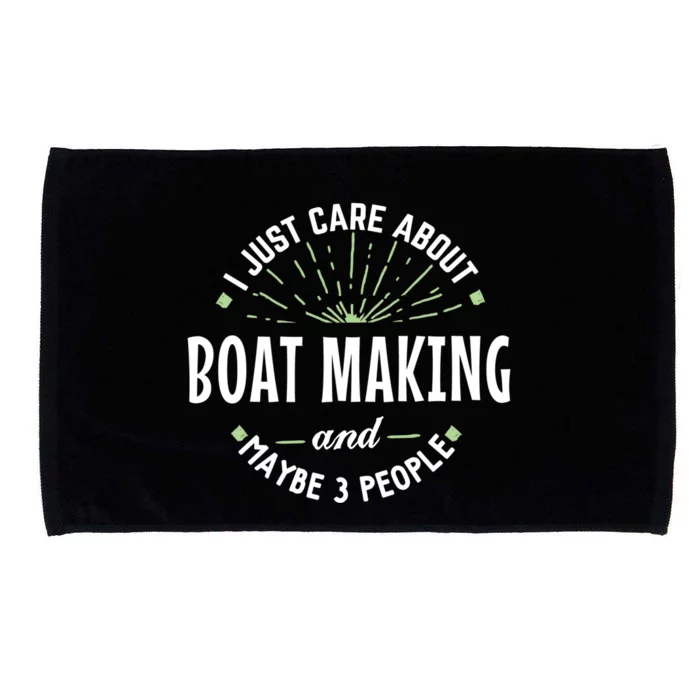 Funny Boat Making Design Dad Fathers Day Gift Microfiber Hand Towel