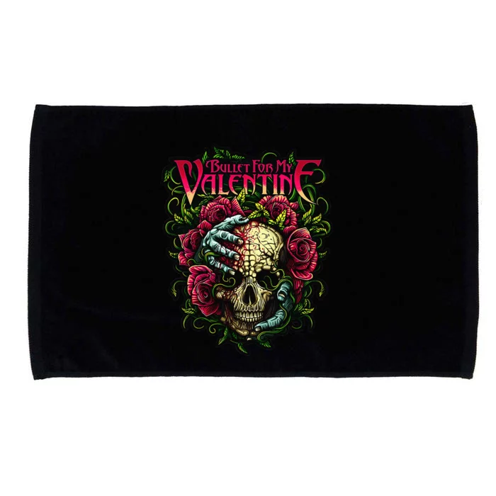 Funny Bullet My Valentine Skull Roses Microfiber Hand Towel