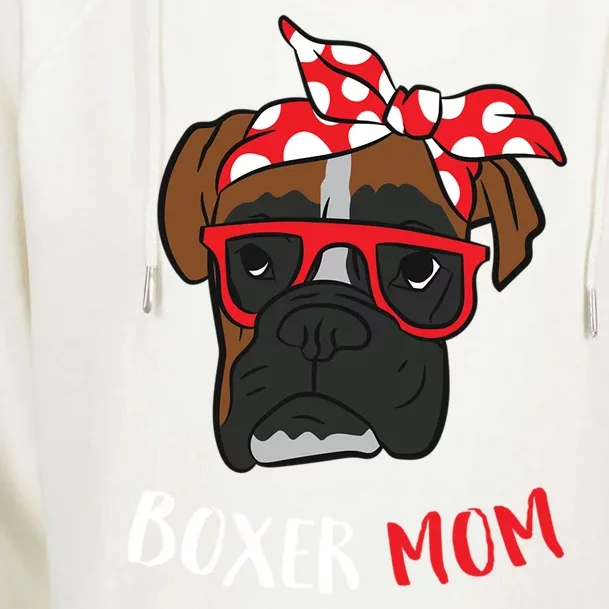 Funny Boxer Mom For Lover Boxer Dogs Gift Womens Funnel Neck Pullover Hood