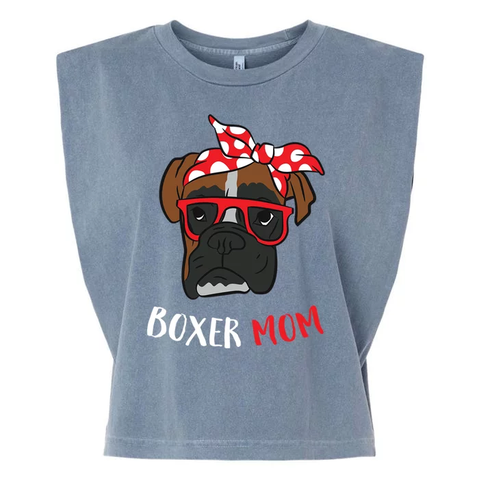 Funny Boxer Mom For Lover Boxer Dogs Gift Garment-Dyed Women's Muscle Tee