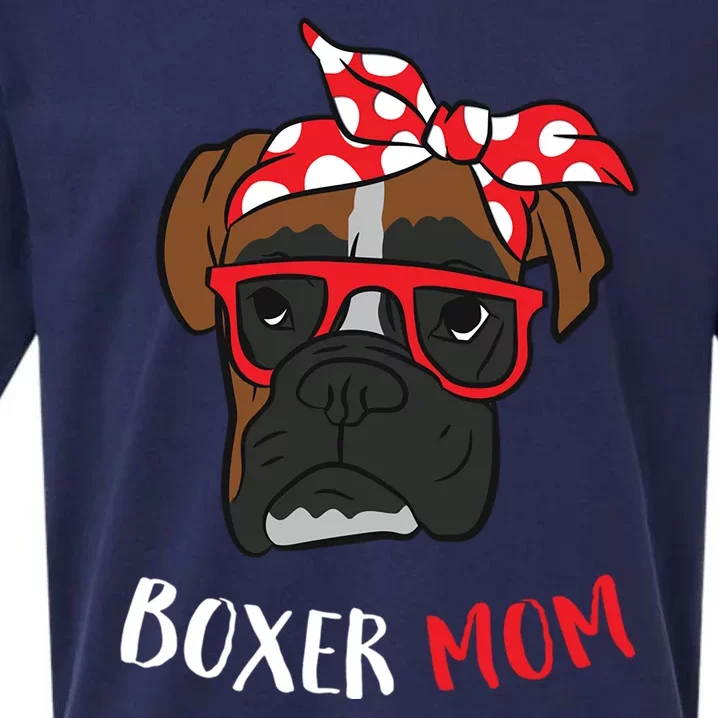 Funny Boxer Mom For Lover Boxer Dogs Gift Sueded Cloud Jersey T-Shirt