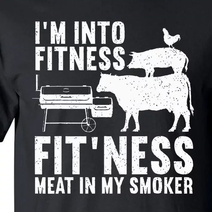 Funny Bbq Meat Smoking Art For Barbeque Griller Tall T-Shirt