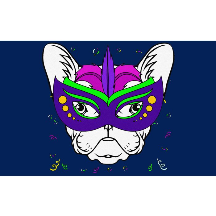 French Bulldog Mardi Gras Cute Dog Puppy Masquerade Party Bumper Sticker