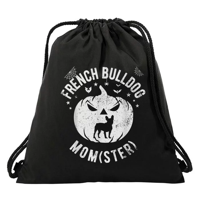 French Bulldog Momster Halloween Drawstring Bag