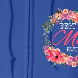 Floral Best Mama Mommy Mother Mom Happy MotherS Day Gift Full Zip Hoodie