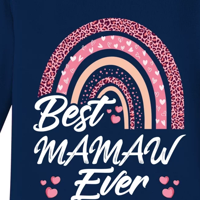 Funny Best Mamaw Ever Rainbow Cute Mothers Day Gift Baby Long Sleeve Bodysuit