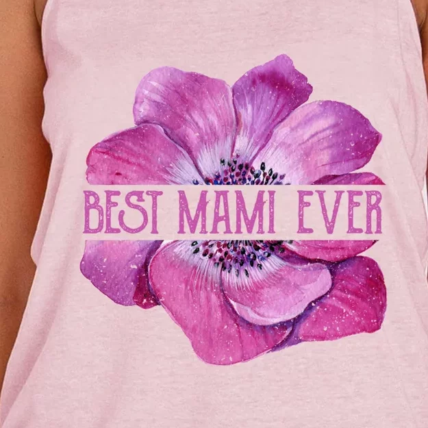 Funny Best Mami Ever Anemone Fun Grandma Gift Women's Knotted Racerback Tank