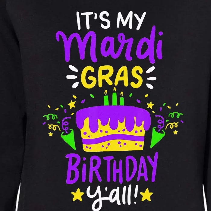 funny Birthday Mardi Gras Party Gift Womens California Wash Sweatshirt