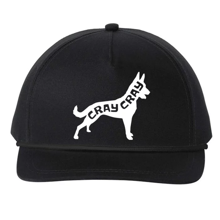 Funny Belgian Malinois Cray Cray Dog Snapback Five-Panel Rope Hat