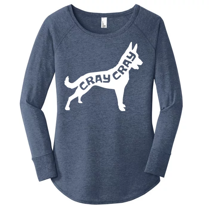 Funny Belgian Malinois Cray Cray Dog Women's Perfect Tri Tunic Long Sleeve Shirt