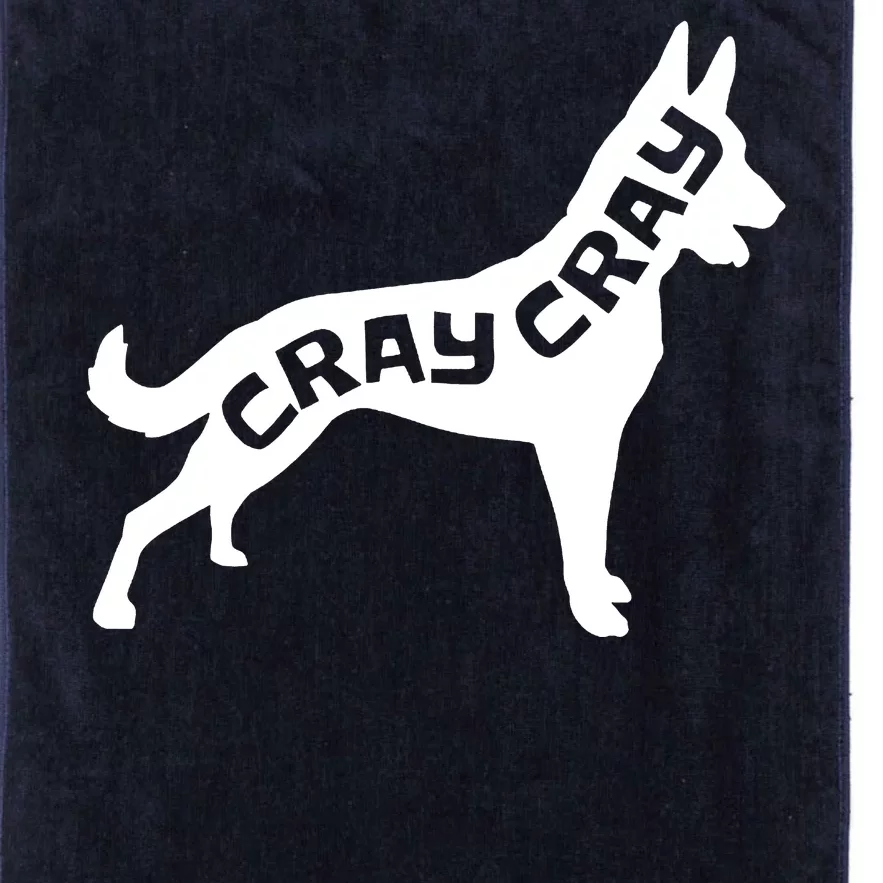 Funny Belgian Malinois Cray Cray Dog Platinum Collection Golf Towel