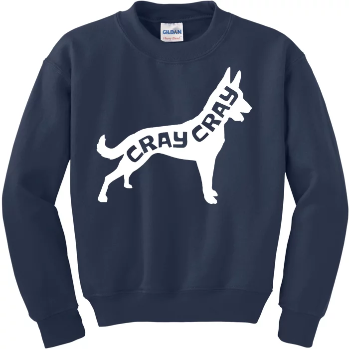 Funny Belgian Malinois Cray Cray Dog Kids Sweatshirt