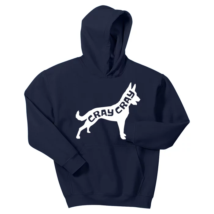 Funny Belgian Malinois Cray Cray Dog Kids Hoodie