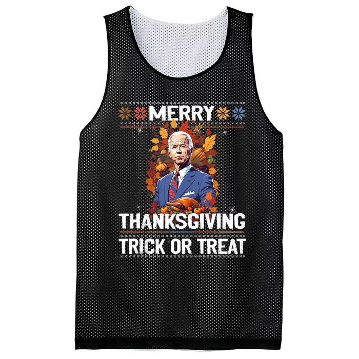 Funny Biden Meme Merry 4th Of Thanksgiving Trick Or Treat Mesh Reversible Basketball Jersey Tank