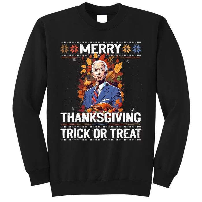 Funny Biden Meme Merry 4th Of Thanksgiving Trick Or Treat Tall Sweatshirt