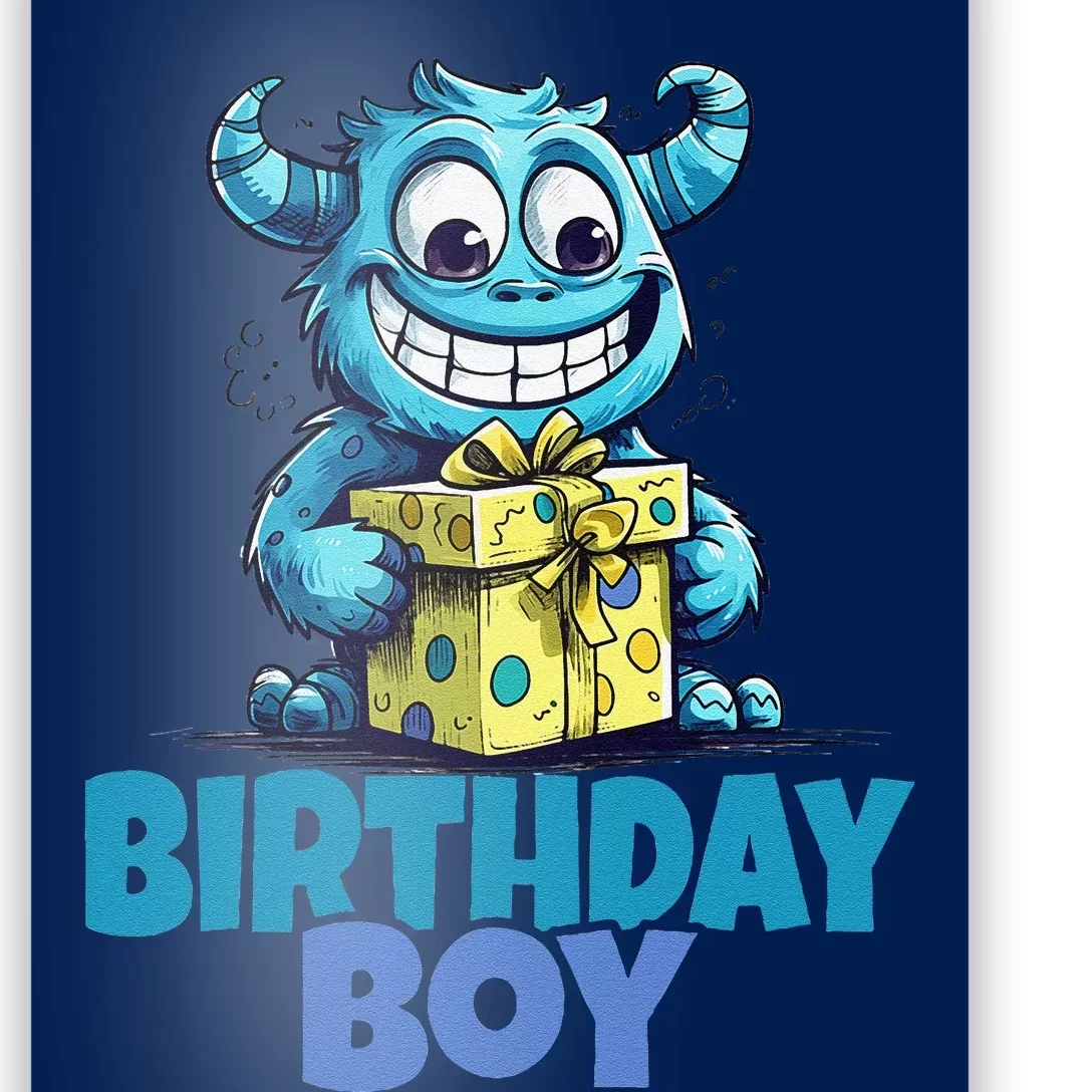 Funny Birthday Monster Party Poster